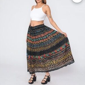 Multicolor Patterned Women's Skirt